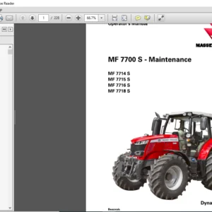 Massey Ferguson MF7700S Series MF7714S MF7715S MF7716S MF7718S Dyna-4 Dyna-6 Operator's Manual - PDF
