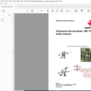 Massey Ferguson MF7700S Series Tractor Technician Service Book Service Manual  - PDF DOWNLOAD