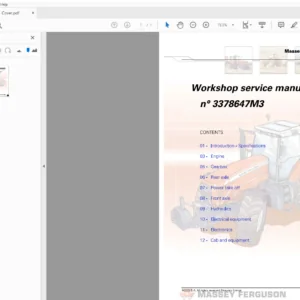 Massey Ferguson MF8400 Series 8450 8460 8470 8480 Tractors Service Manual - PDF DOWNLOAD