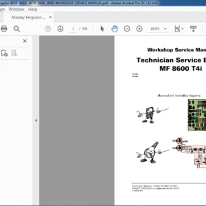 Massey Ferguson MF8600 T4i Technician Service Book Service Manual - PDF DOWNLOAD