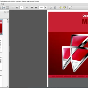 Massey Ferguson MF8800 Series Planter 8816 8824 Operator Manual - PDF DOWNLOAD
