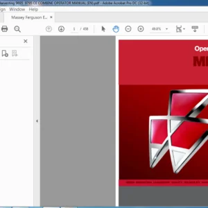Massey Ferguson MF9005 Series Combines 9695 9795 CE Operator Manual - PDF DOWNLOAD