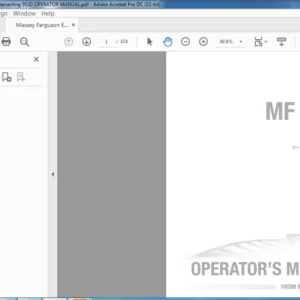Massey Ferguson MF9500 Series Combines 9520 Operator's Manual - PDF DOWNLOAD