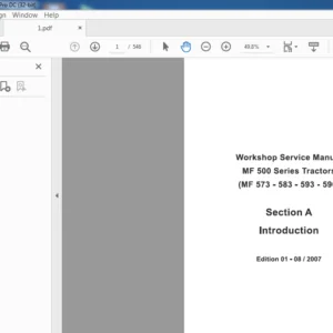 Massey Ferguson NA Tractor 573 583 593 596 TRACTOR WORKSHOP SERVICE MANUAL - PDF DOWNLOAD