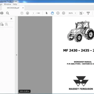 Massey Ferguson NA Tractor MF 2430 2435 2440 SERVICE MANUAL - PDF DOWNLOAD