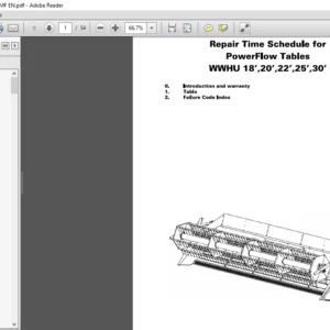 Massey Ferguson WWHU 18' 20' 22' 25' 30' Repair Time Schedule Manual - PDF DOWNLOAD