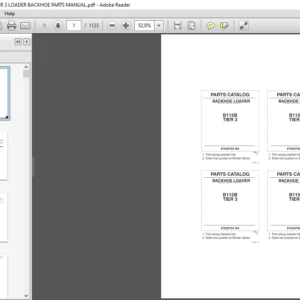 NEW HOLLAND B115B TIER 3 LOADER BACKHOE PARTS MANUAL - PDF DOWNLOAD