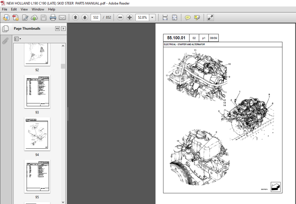 NEW HOLLAND L190 C190 (LATE) SKID STEER PARTS MANUAL - PDF DOWNLOAD ...