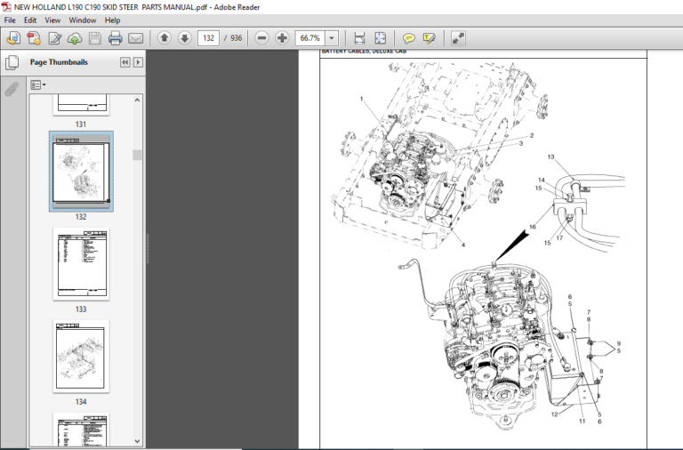 NEW HOLLAND L190 C190 SKID STEER PARTS MANUAL - PDF DOWNLOAD ...