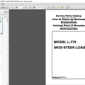 NEW HOLLAND L779 SKID STEER LOADER PARTS MANUAL - PDF DOWNLOAD
