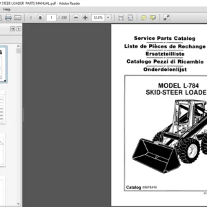 NEW HOLLAND L784 SKID STEER LOADER  PARTS MANUAL - PDF DOWNLOAD