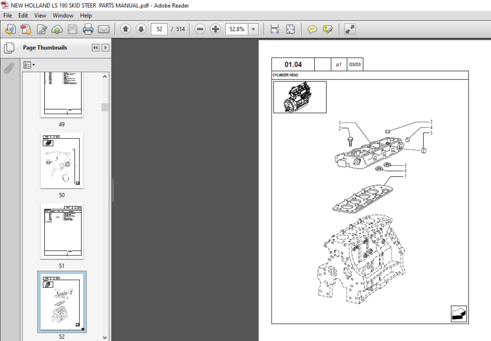 NEW HOLLAND LS 190 SKID STEER PARTS MANUAL - PDF DOWNLOAD ...