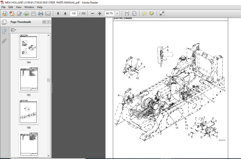 NEW HOLLAND LS190.B LT190.B SKID STEER PARTS MANUAL - PDF DOWNLOAD ...