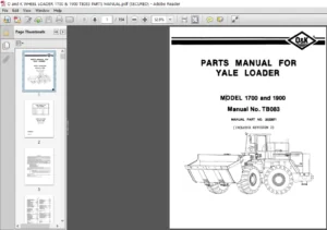 O and K WHEEL LOADER 1700 & 1900 TB083 PARTS MANUAL - PDF DOWNLOAD