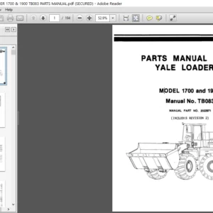 O and K WHEEL LOADER 1700 & 1900 TB083 PARTS MANUAL - PDF DOWNLOAD