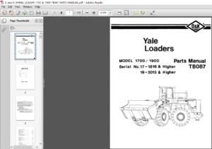 O and K WHEEL LOADER 1700 & 1900-TB087 PARTS MANUAL - PDF DOWNLOAD