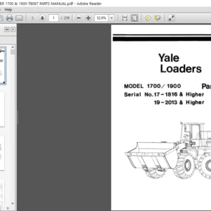 O and K WHEEL LOADER 1700 & 1900-TB087 PARTS MANUAL - PDF DOWNLOAD