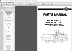 O and K WHEEL LOADER 1700Z-TB133 PARTS MANUAL - PDF DOWNLOAD