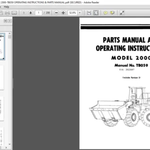 O and K WHEEL LOADER 2000-TB059 OPERATING INSTRUCTIONS & PARTS MANUAL - PDF DOWNLOAD