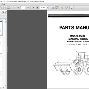 O and K WHEEL LOADER MODEL 1500-TB089 PARTS MANUAL - PDF DOWNLOAD