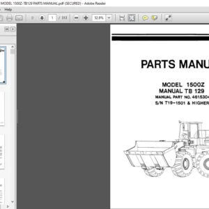 O and K WHEEL LOADER MODEL 1500Z-TB129 PARTS MANUAL - PDF DOWNLOAD