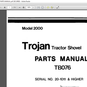 O and K WHEEL LOADER MODEL 2000-TB076 PARTS MANUAL - PDF DOWNLOAD