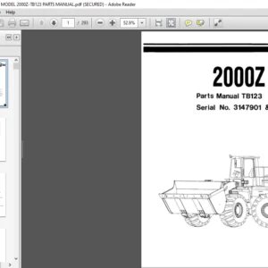 O and K WHEEL LOADER MODEL 2000Z-TB123 PARTS MANUAL - PDF DOWNLOAD