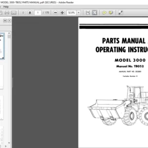 O and K WHEEL LOADER MODEL 3000-TB052 PARTS MANUAL - PDF DOWNLOAD