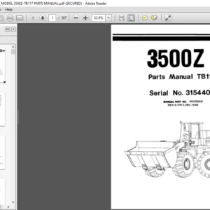 O and K WHEEL LOADER MODEL 3500Z-TB117 PARTS MANUAL - PDF DOWNLOAD