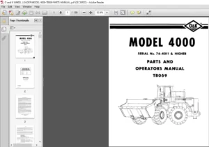 O and K WHEEL LOADER MODEL 4000-TB069 PARTS MANUAL - PDF DOWNLOAD