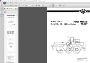 O and K WHEEL LOADER MODEL 4000-TB077 PARTS MANUAL - PDF DOWNLOAD