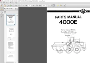 O and K WHEEL LOADER MODEL 4000E-TB105 PARTS MANUAL - PDF DOWNLOAD