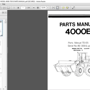 O and K WHEEL LOADER MODEL 4000E-TB105 PARTS MANUAL - PDF DOWNLOAD