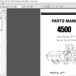 O and K WHEEL LOADER MODEL 4500-TB111 PARTS MANUAL - PDF DOWNLOAD