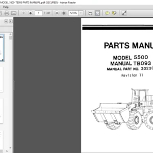 O and K WHEEL LOADER MODEL 5500-TB093 PARTS MANUAL - PDF DOWNLOAD