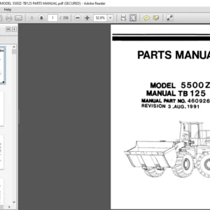 O and K WHEEL LOADER MODEL 5500Z-TB125 PARTS MANUAL - PDF DOWNLOAD