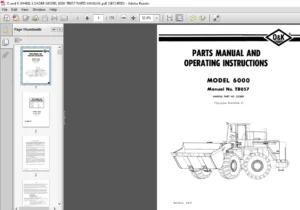 O and K WHEEL LOADER MODEL 6000-TB057 PARTS MANUAL - PDF DOWNLOAD