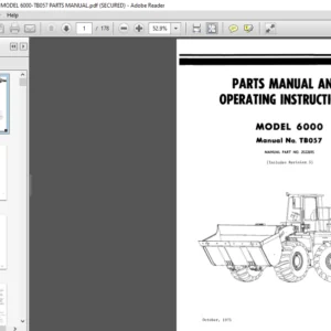 O and K WHEEL LOADER MODEL 6000-TB057 PARTS MANUAL - PDF DOWNLOAD