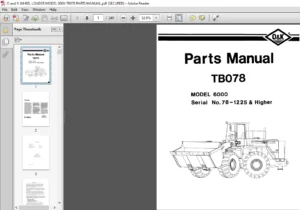 O and K WHEEL LOADER MODEL 6000-TB078 PARTS MANUAL - PDF DOWNLOAD