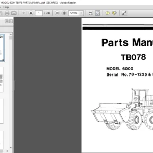 O and K WHEEL LOADER MODEL 6000-TB078 PARTS MANUAL - PDF DOWNLOAD
