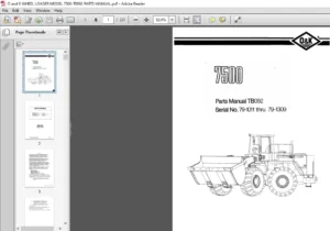 O and K WHEEL LOADER MODEL 7500-TB092 PARTS MANUAL - PDF DOWNLOAD