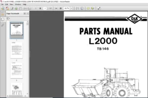 O and K WHEEL LOADER MODEL L2000-TB146 PARTS MANUAL - PDF DOWNLOAD