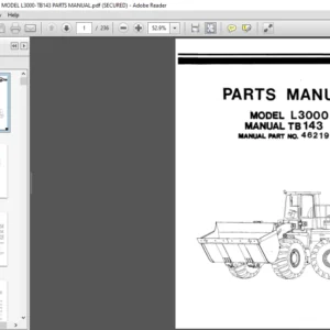 O and K WHEEL LOADER MODEL L3000-TB143 PARTS MANUAL - PDF DOWNLOAD