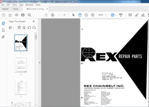 REX 5-8 & 7-10 ton Steel Wheel Roller Repairs Parts Manual - PDF DOWNLOAD