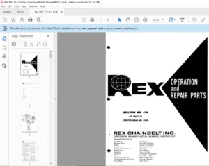 Rex PAC 12-15 Rollers Operation & Parts Manual #436 - PDF DOWNLOAD