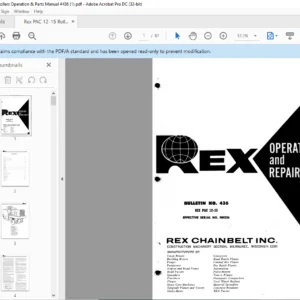 Rex PAC 12-15 Rollers Operation & Parts Manual #436 - PDF DOWNLOAD