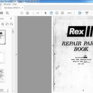 Rex Rollers 3-5 4-6 Bulletin 429A Parts Manual - PDF DOWNLOAD