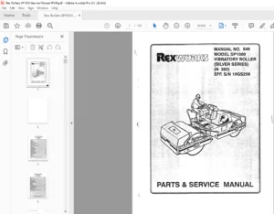 Rex Rollers SP1000 Service Manual #548 - PDF DOWNLOAD
