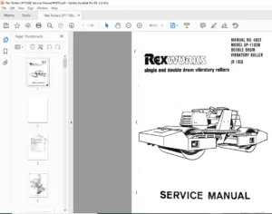 Rex Rollers SP1100B Service Manual #485T - PDF DOWNLOAD