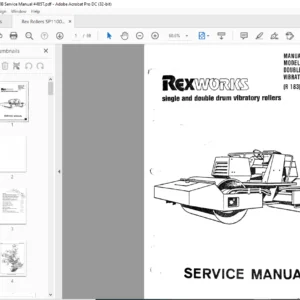 Rex Rollers SP1100B Service Manual #485T - PDF DOWNLOAD